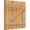 Ekena Millwork Joined Board-n-Batten Shutters w/Z-Bar, Rough Sawn Western Red Cedar, 32 1/4W x 30H, PR RBJ06Z32X030RWR - alternate 5